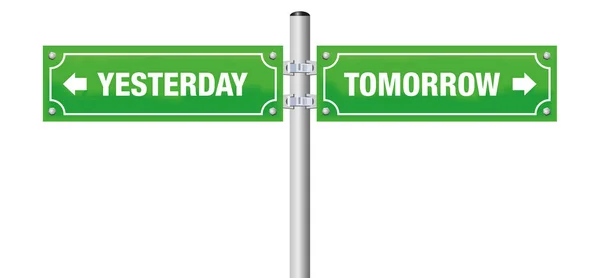 Уличный знак "Завтра" — стоковый вектор