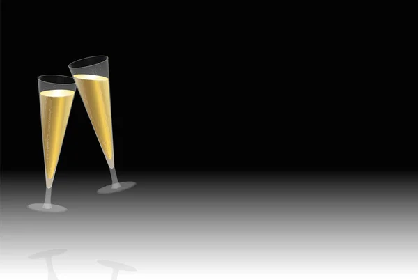 Тост окуляри шампанського — стоковий вектор