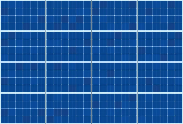 Sistema de placa plana colector térmico solar Fondo azul — Archivo Imágenes Vectoriales