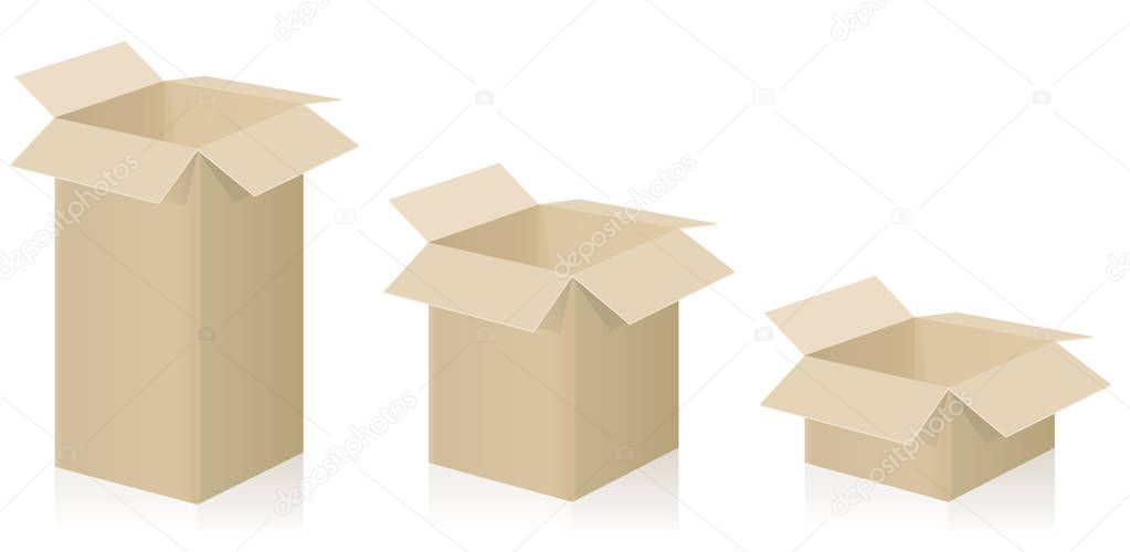 Despatch Boxes Three Different Sizes Open