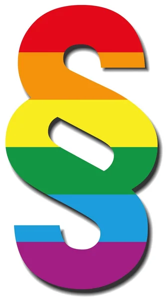 Signe de paragraphe gay Symbole LGBT — Image vectorielle