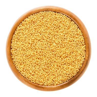 Ahşap kase içinde beyaz altın nonpareils