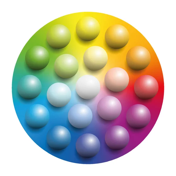 색상 스펙트럼 다채로운 구슬 — 스톡 벡터