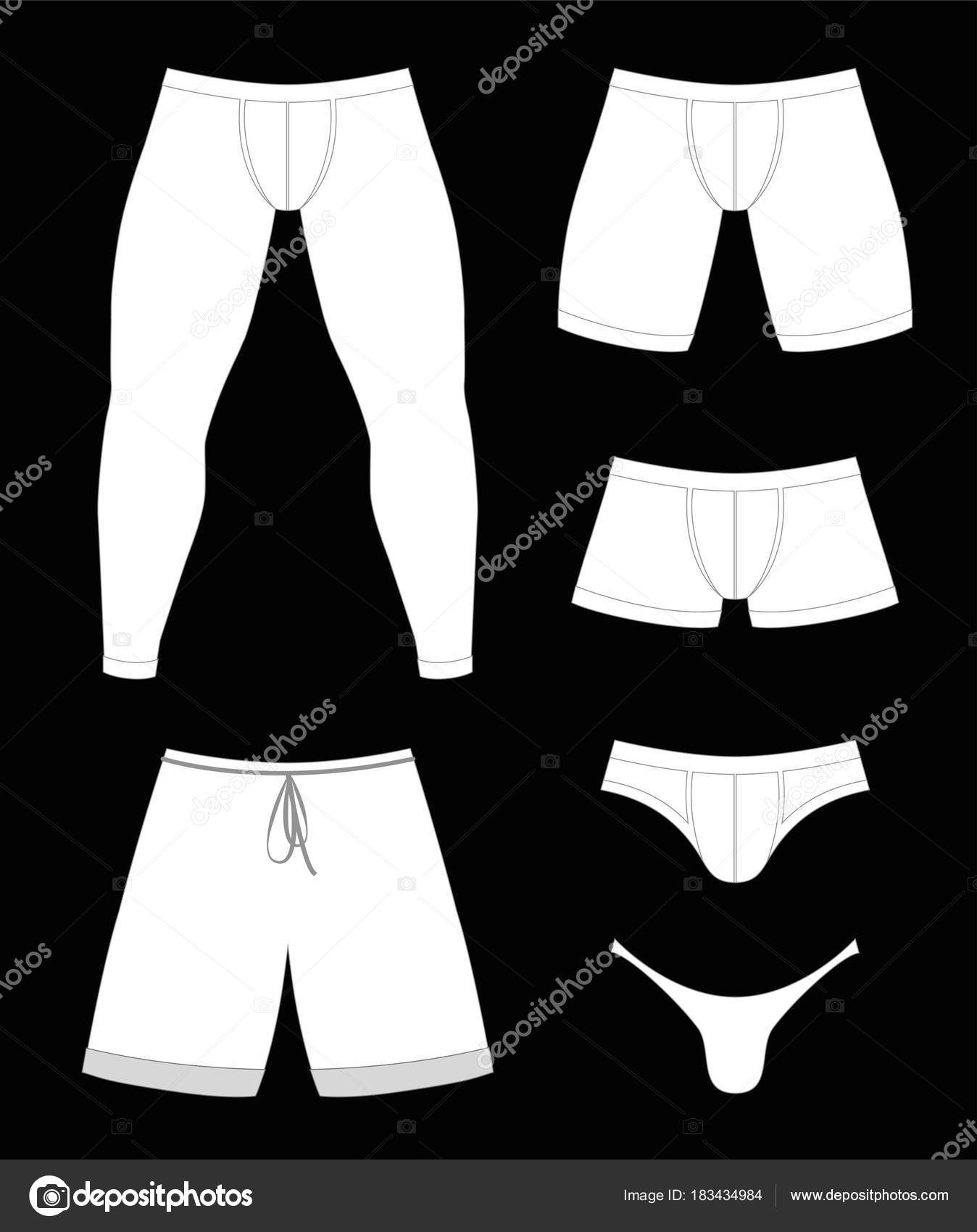 Underpants Pants Shorts Thongs Set Stock Vector by ©Furian 183434984