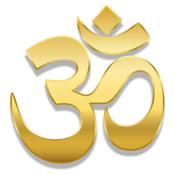 Gouden Aum symbool — Stockvector