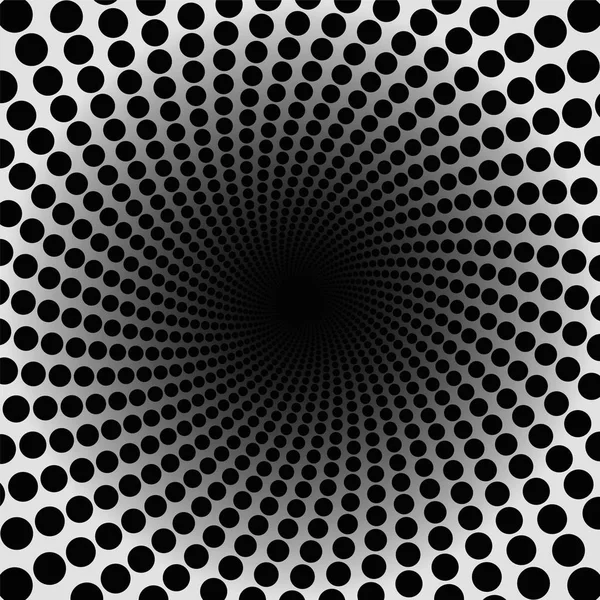 Modèle spirale Black Dots Tube Infinity — Image vectorielle