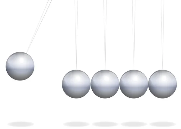 นิวตัน Cradle โลหะของเล่นฟิสิกส์ — ภาพเวกเตอร์สต็อก