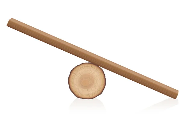 Juguete de equilibrio de madera Seesaw — Archivo Imágenes Vectoriales