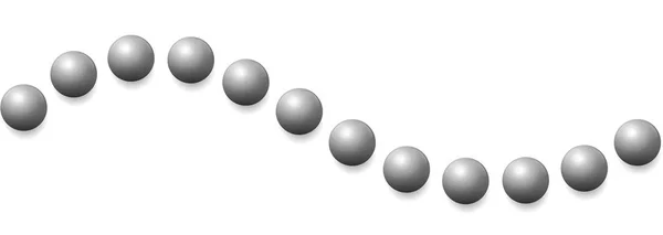 Wellenmuster von Eisenkugeln — Stockvektor