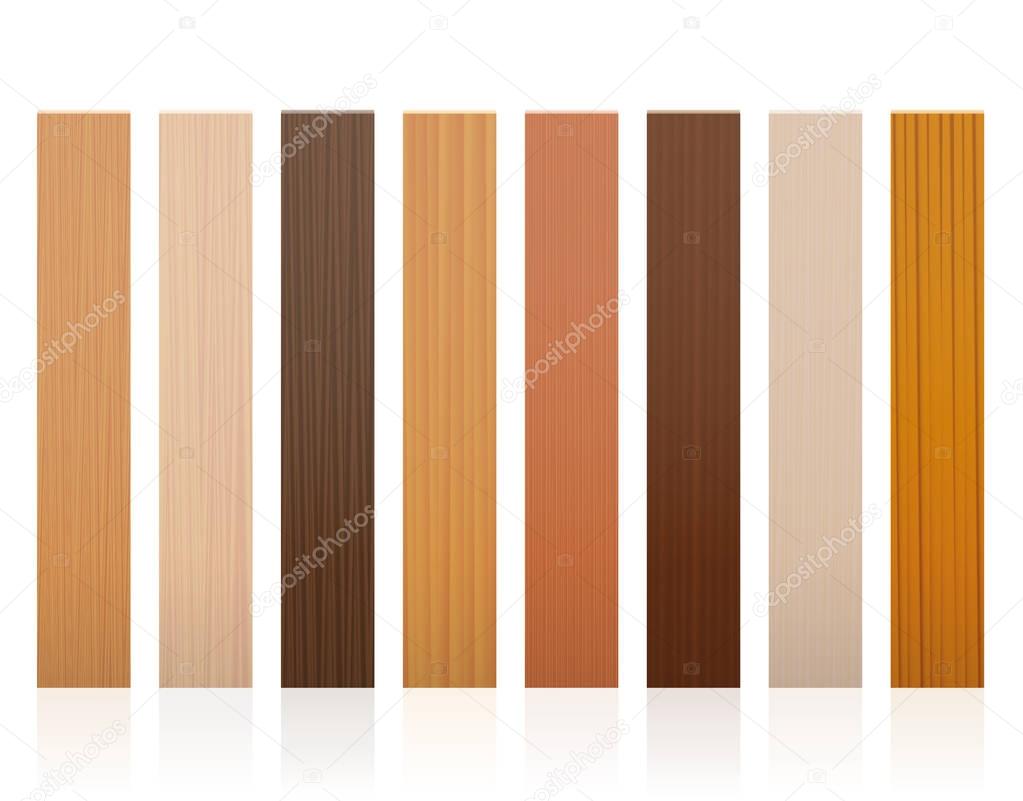 Wooden Slats Different Colors Textures