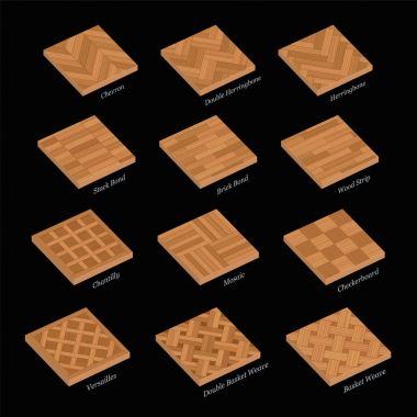 Parquetry Sample Set Wooden Plates clipart