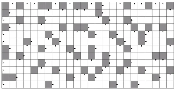 Crucigrama en blanco Puzzle Formato horizontal — Vector de stock