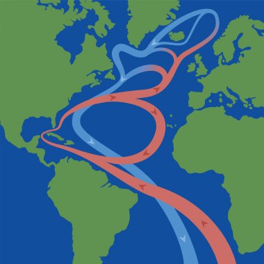 Gulf Stream Kuzey Atlantik geçerli
