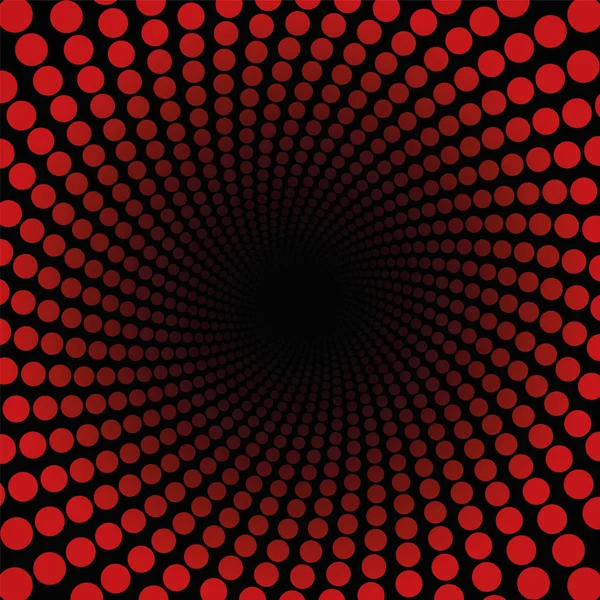 Spirale 图案红点黑色中心 — 图库矢量图片