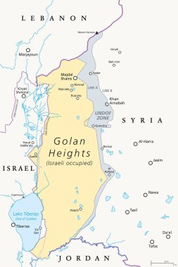 Golan Tepeleri siyasi harita