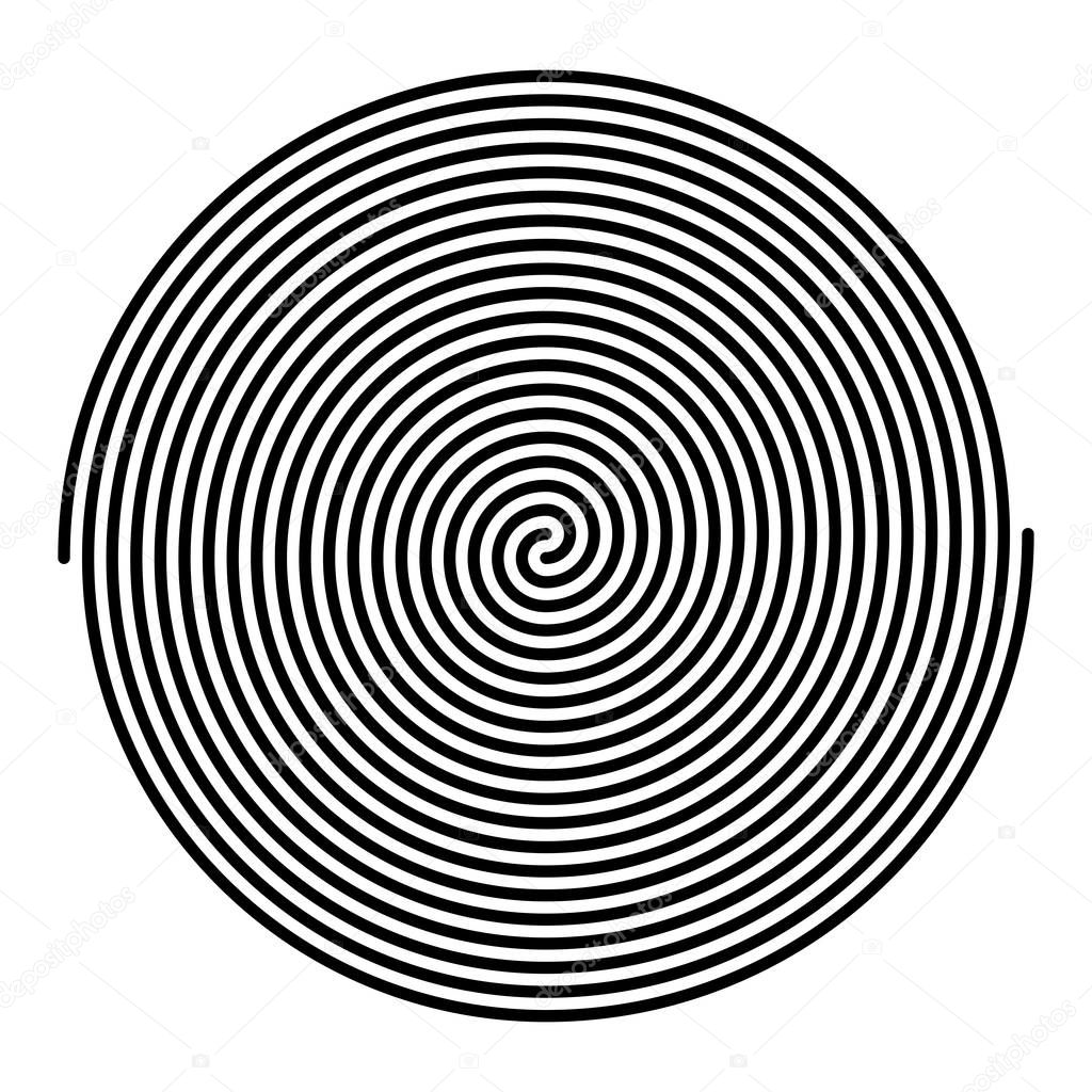 Two intertwined large linear spirals