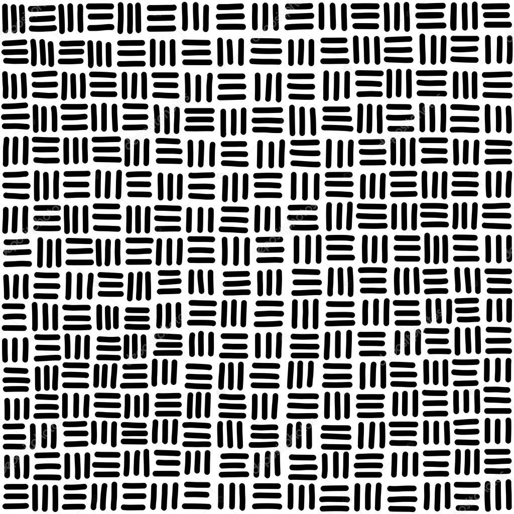 Seamless basketweave pattern tile in black and white