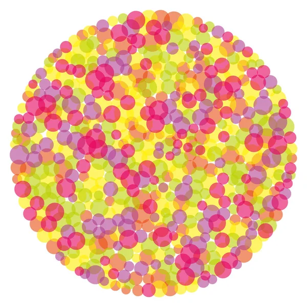 Forme de cercle rempli de points colorés — Image vectorielle