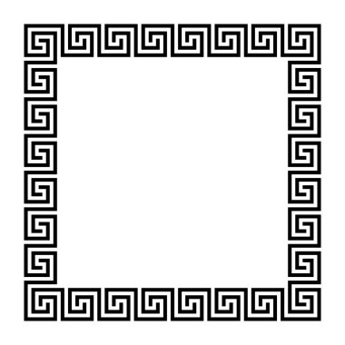 Disconnected meander, square frame