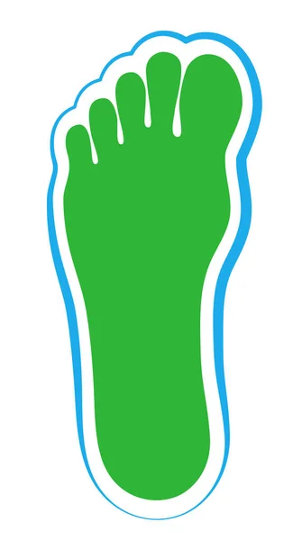 Grüner Fußabdruck Ökologischer Fußabdruck Symbol Für Ökologie Natürliche Umwelt Und — Stockvektor