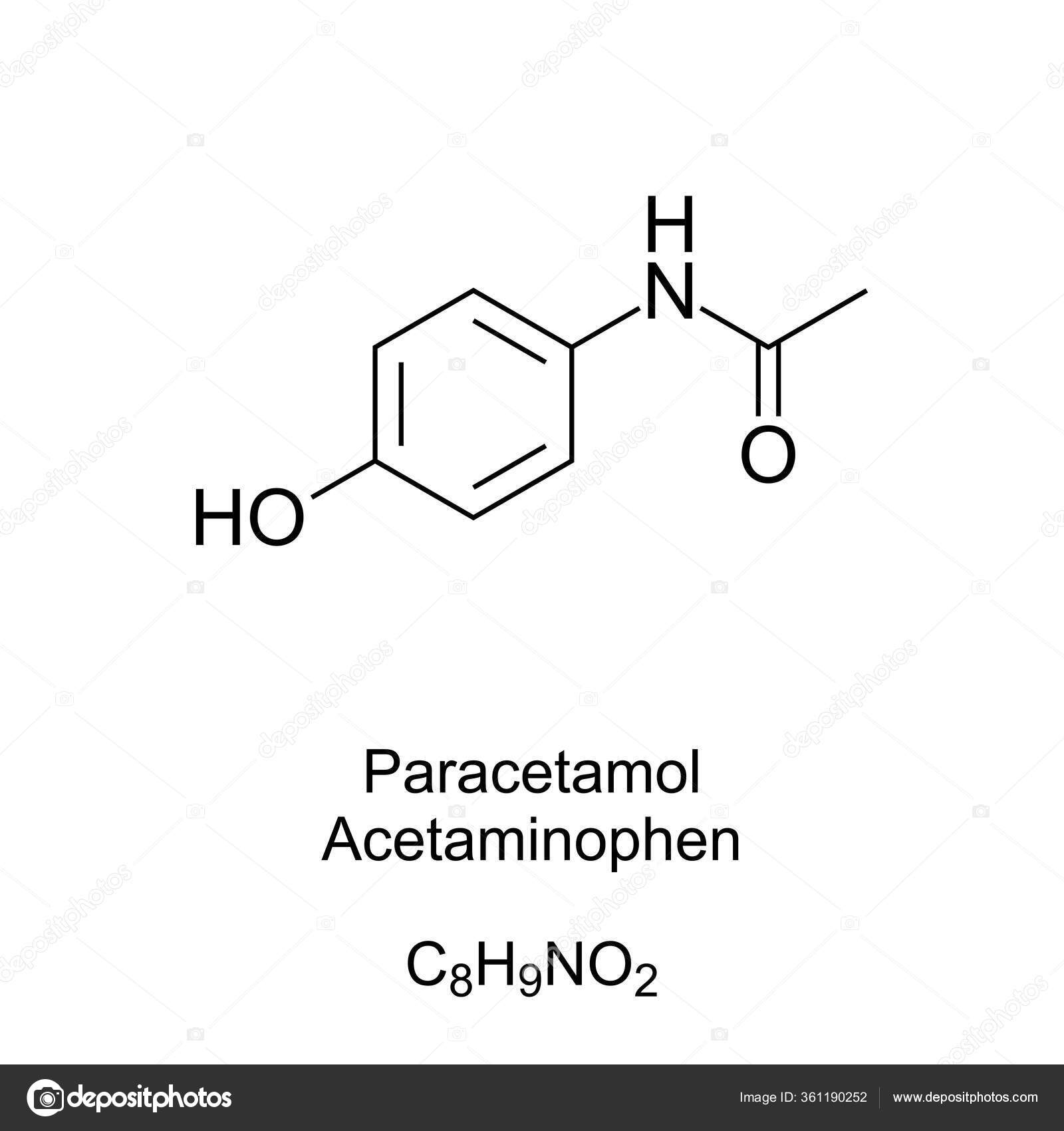 Paracétamol Formule Structure Moléculaire Connu Sous Nom D ...