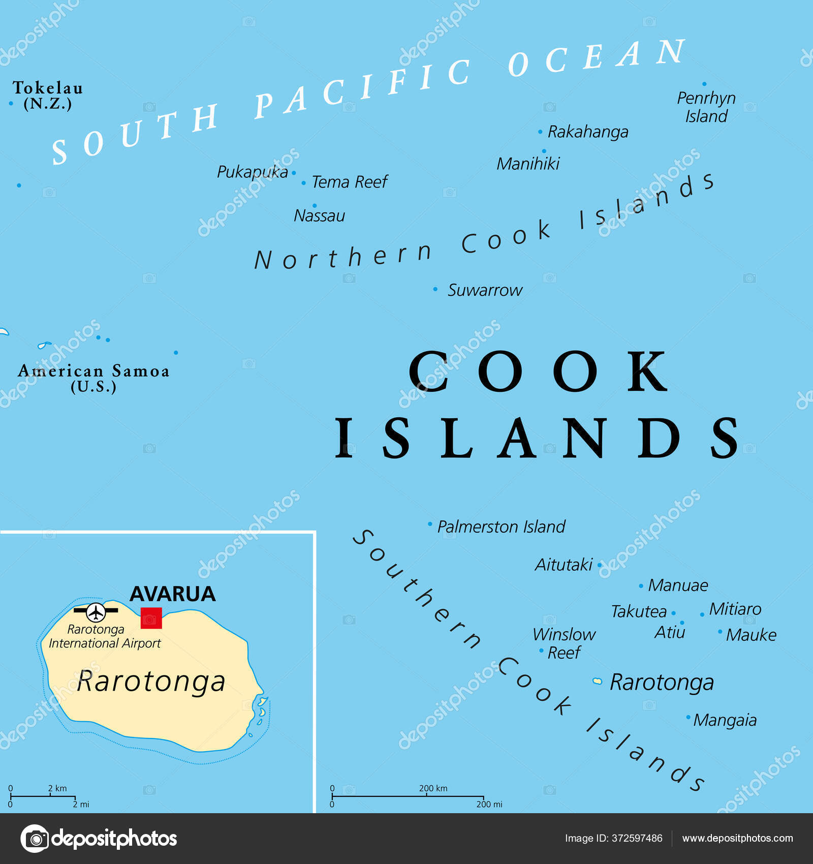 Map cook islands Where is