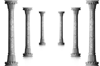 Klasik Colums mermer taşı, afiş. Sütunlar sömürgesi, 
