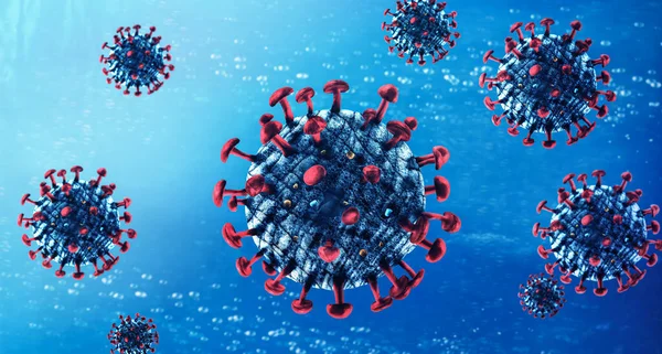 Coronavirus 2019, Coronavirus 2019-ncov gribi salgını. Süzülen grip virüsü hücrelerinin mikroskobik görüntüsü