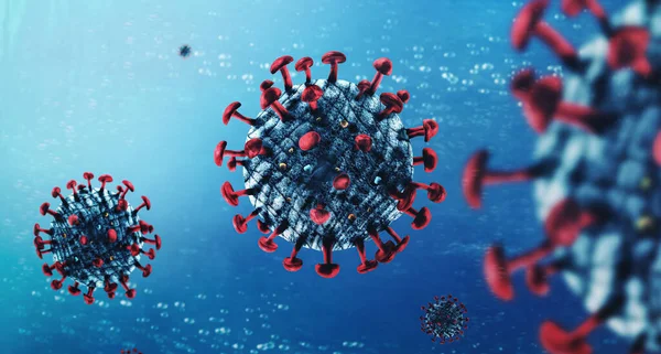 Coronavirus 2019, Coronavirus 2019-ncov gribi salgını. Süzülen grip virüsü hücrelerinin mikroskobik görüntüsü