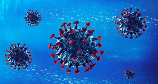 Coronavirus 2019, Coronavirus 2019-ncov gribi salgını. Süzülen grip virüsü hücrelerinin mikroskobik görüntüsü