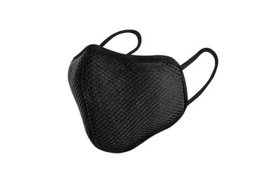 Yüz maskesi siyah tıbbi maske, Coronavirus covid-19. Enfeksiyondan ve kirli havadan korumak için.