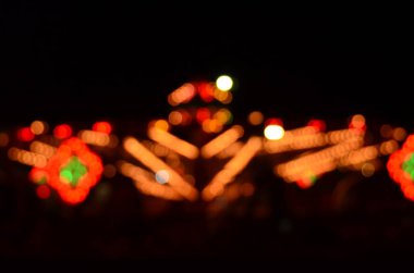 bokeh, hafif bulanıklık gece arka plan üzerinde 