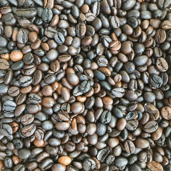 Grãos de café torrados, pode ser usado como um fundo — Fotografia de Stock