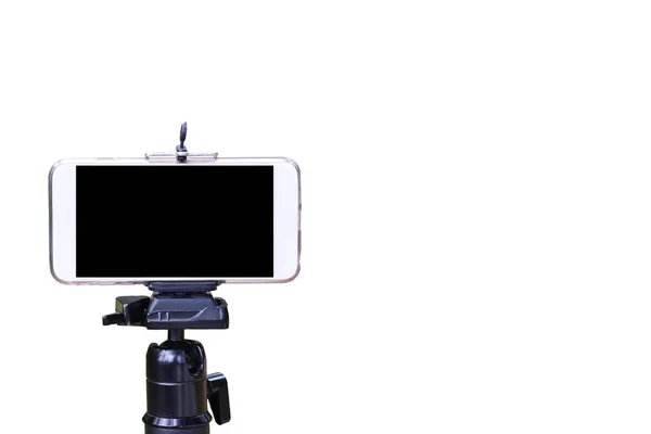 Place the phone on a tripod — Stock Photo, Image