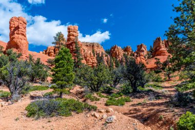 Renkli Hudu kaya oluşumları Bryce Canyon National Park yakınındaki,