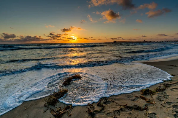 Západ slunce na Imperial Beach, CA. — Stock fotografie