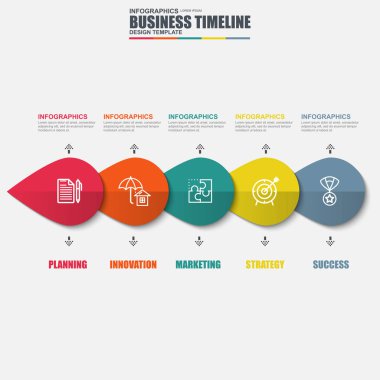 Infographic timeline vector design template