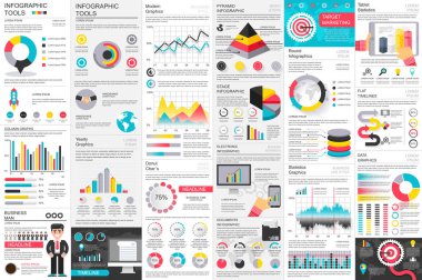 Infographic business data visualization