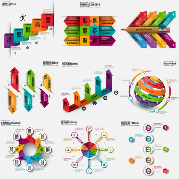 Visualisation des données des éléments infographiques — Image vectorielle