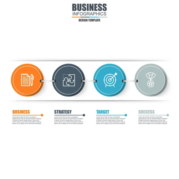 Infographic business steg datavisualisering — Stock vektor