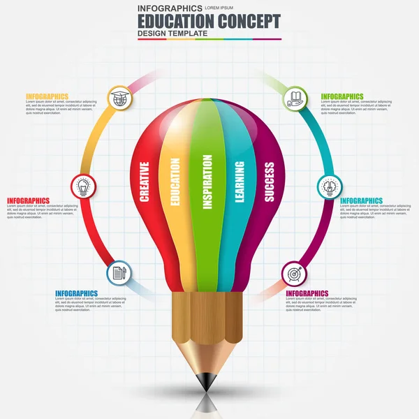 Eğitim Infographic veri görselleştirme — Stok Vektör