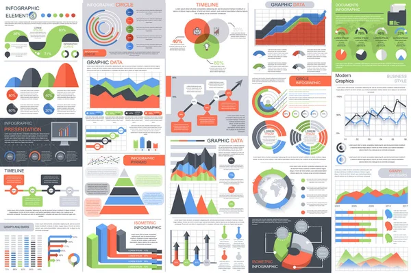 Elementos de infografía empresarial — Vector de stock