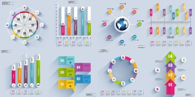 Infographic öğeleri veri görselleştirme