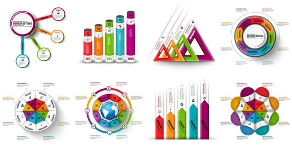 Visualização de dados de elementos infográficos — Vetor de Stock