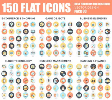 İş ve teknoloji simgeler kümesi