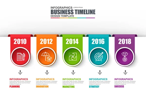 Modèle d'infographie d'entreprise — Image vectorielle