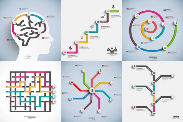 Visualizzazione dei dati degli elementi infografici — Vettoriale Stock