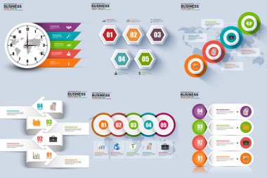 Infographic öğeleri veri görselleştirme