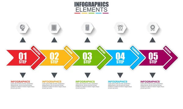 Iş infographics şablonu — Stok Vektör