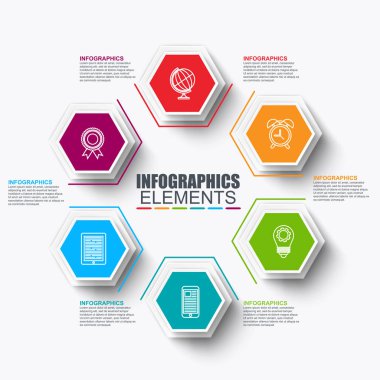 iş infographics şablonu